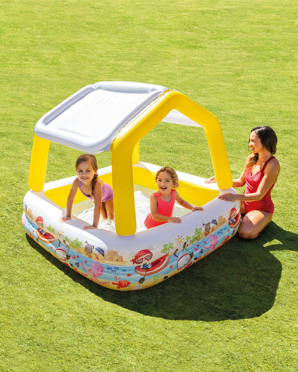 Sun Shade Inflatable Kiddie Pool -  1
