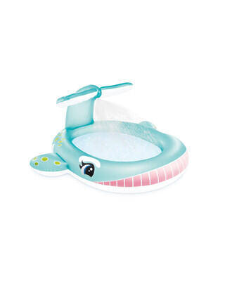 Whale Inflatable Spray Kiddie Pool -  2