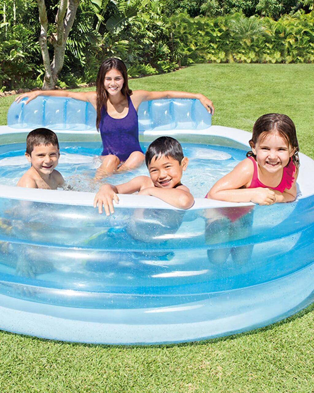 Swim Center® Round Inflatable Family Lounge Pool -  1