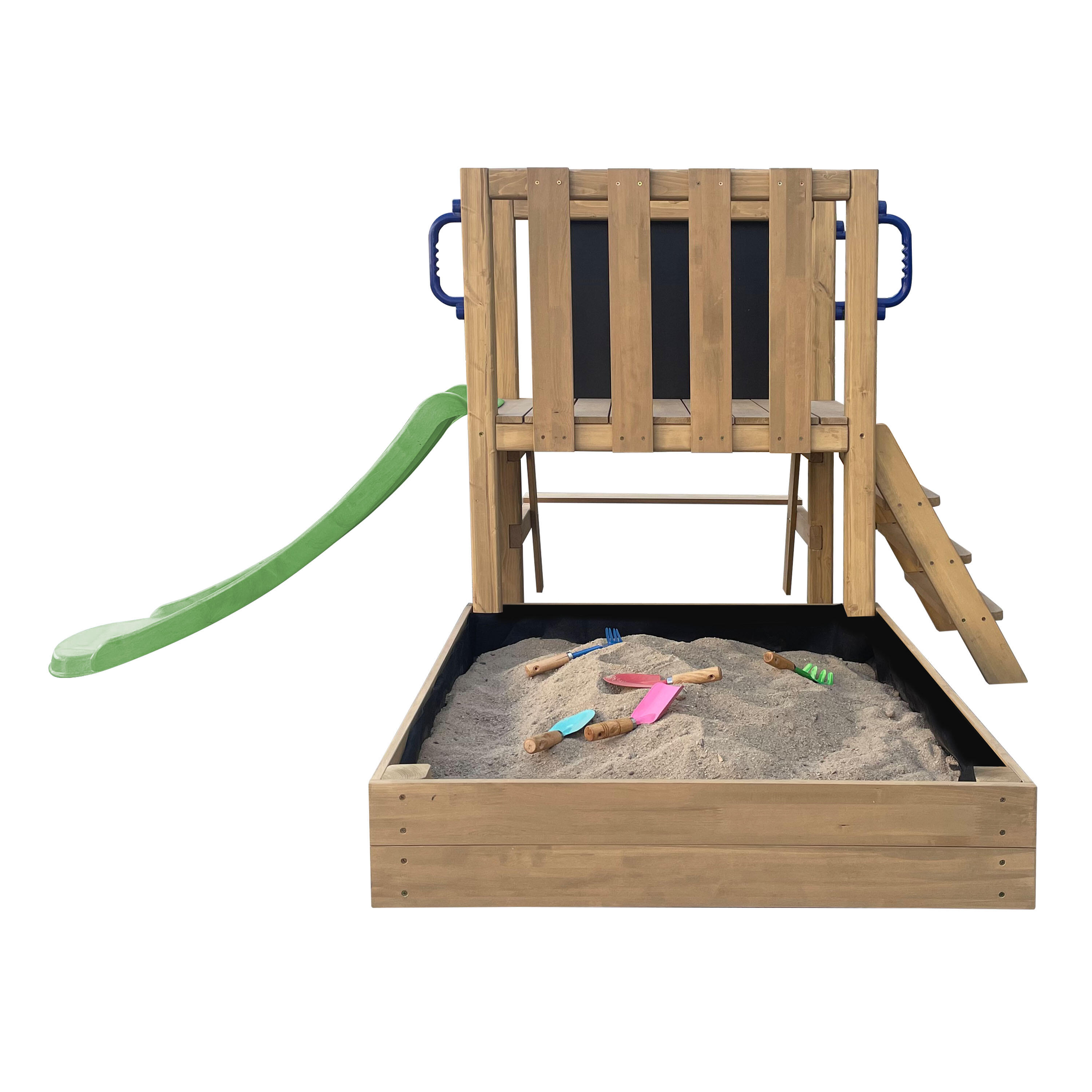 Aire de jeux mini, toboggan, bac à sable, dinette, Leah, Vert 6/7