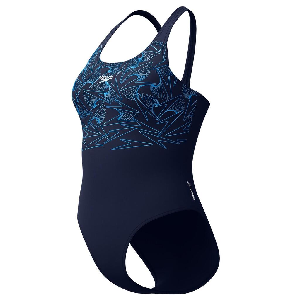 Speedo Hyperboom Placement Muscleback Swimsuit - Blue