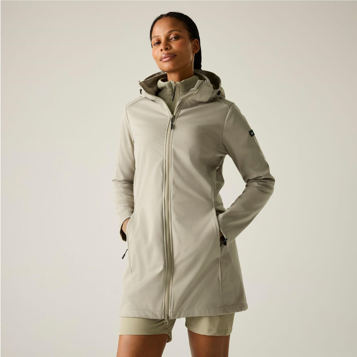 Veste softshell longue à capuche déperlante Carisbrooke pour femme 2/6