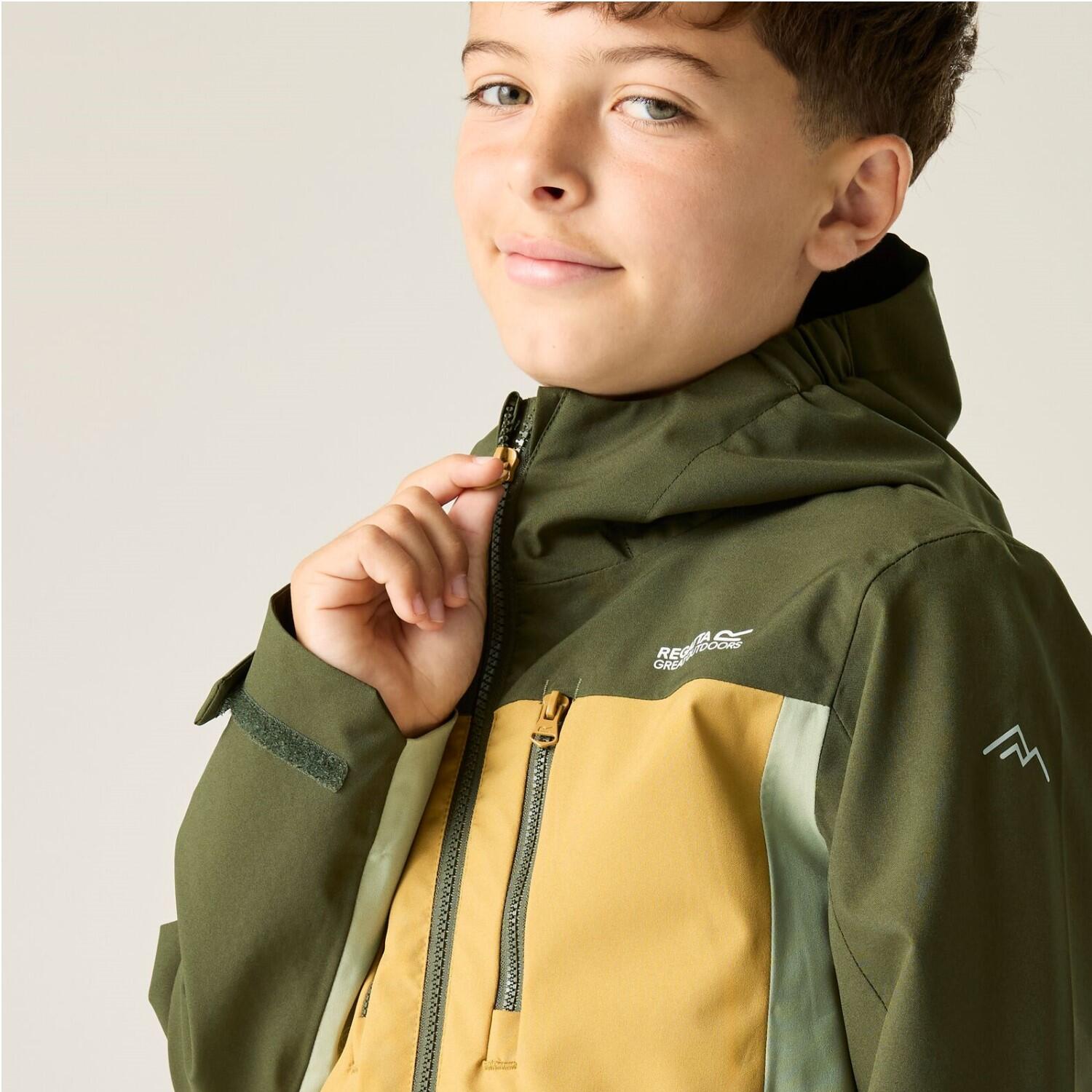 Veste imperméable à capuche à panneaux Highton pour enfants 5/7