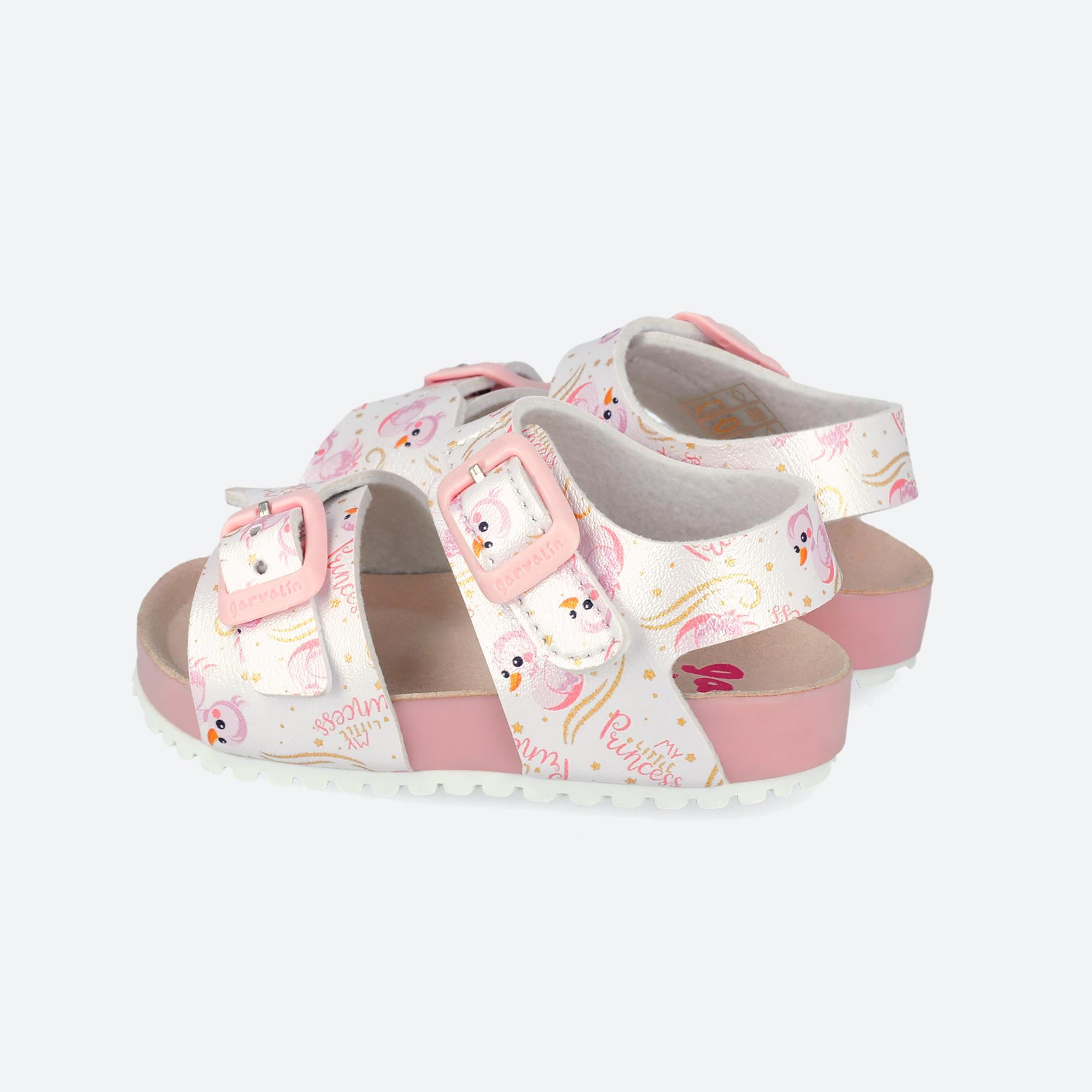 Sandalias Bio Niña Garvalín 262461B Blancas Cierre Adherente 3/6