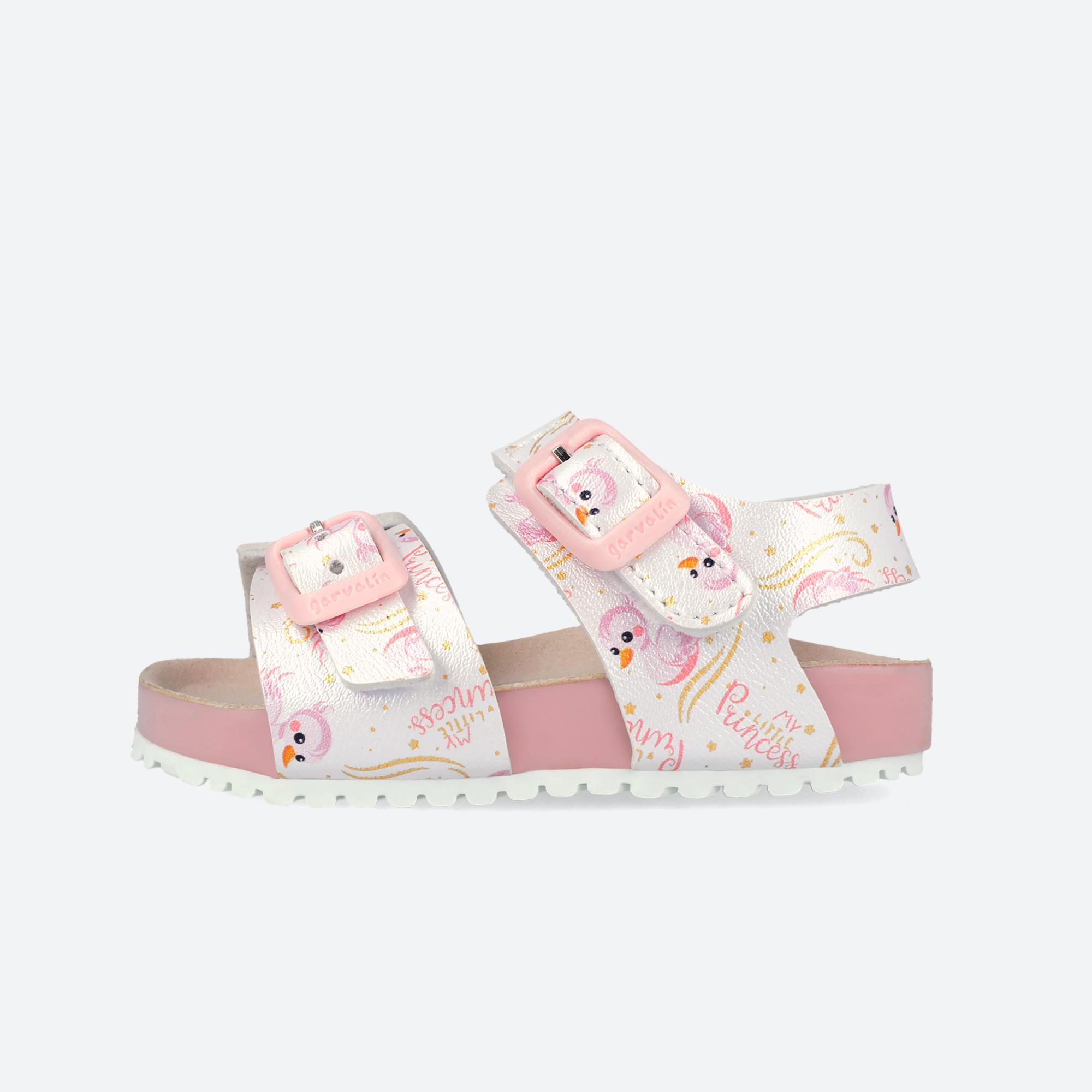 Sandalias Bio Niña Garvalín 262461B Blancas Cierre Adherente 5/6