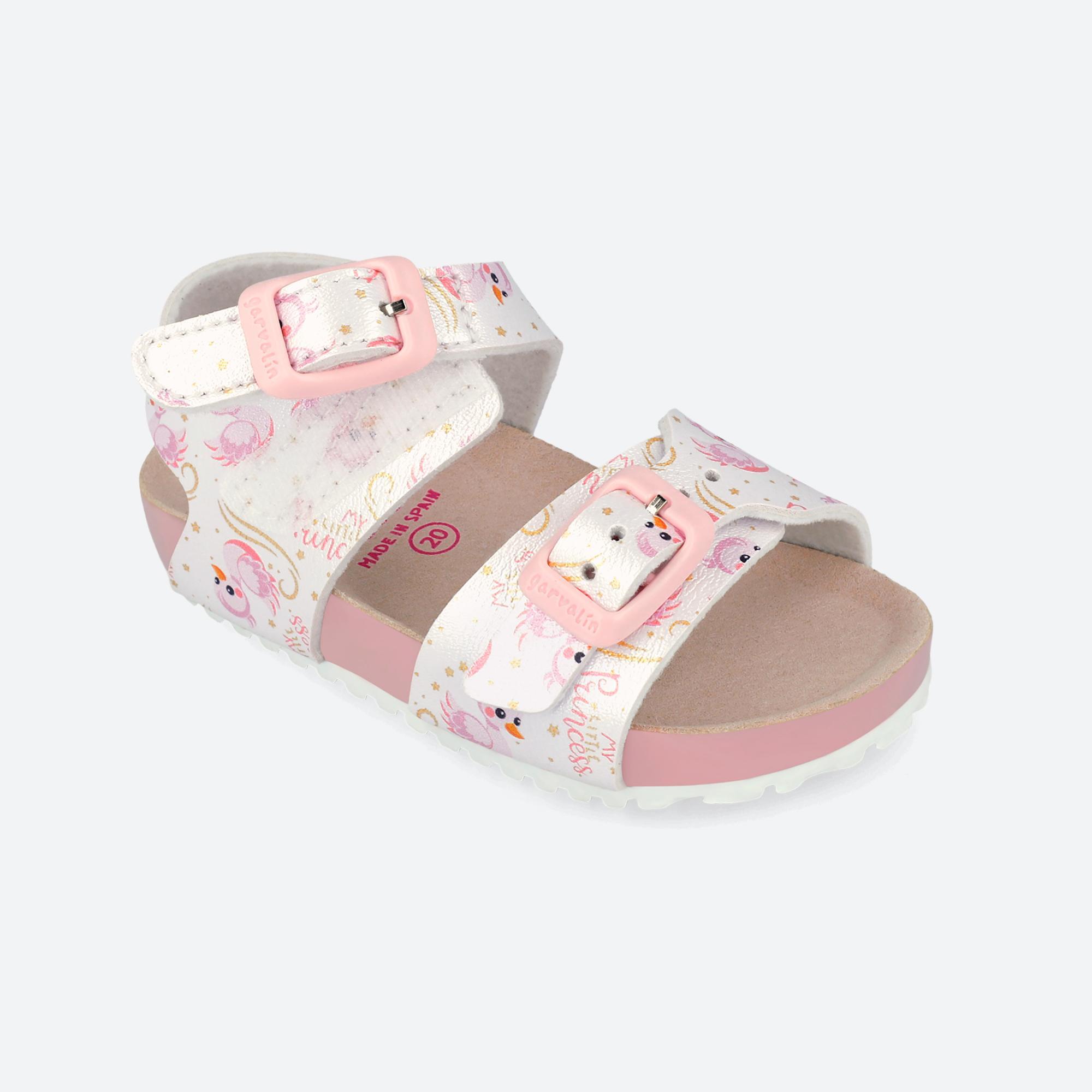 Sandalias Bio Niña Garvalín 262461B Blancas Cierre Adherente 6/6