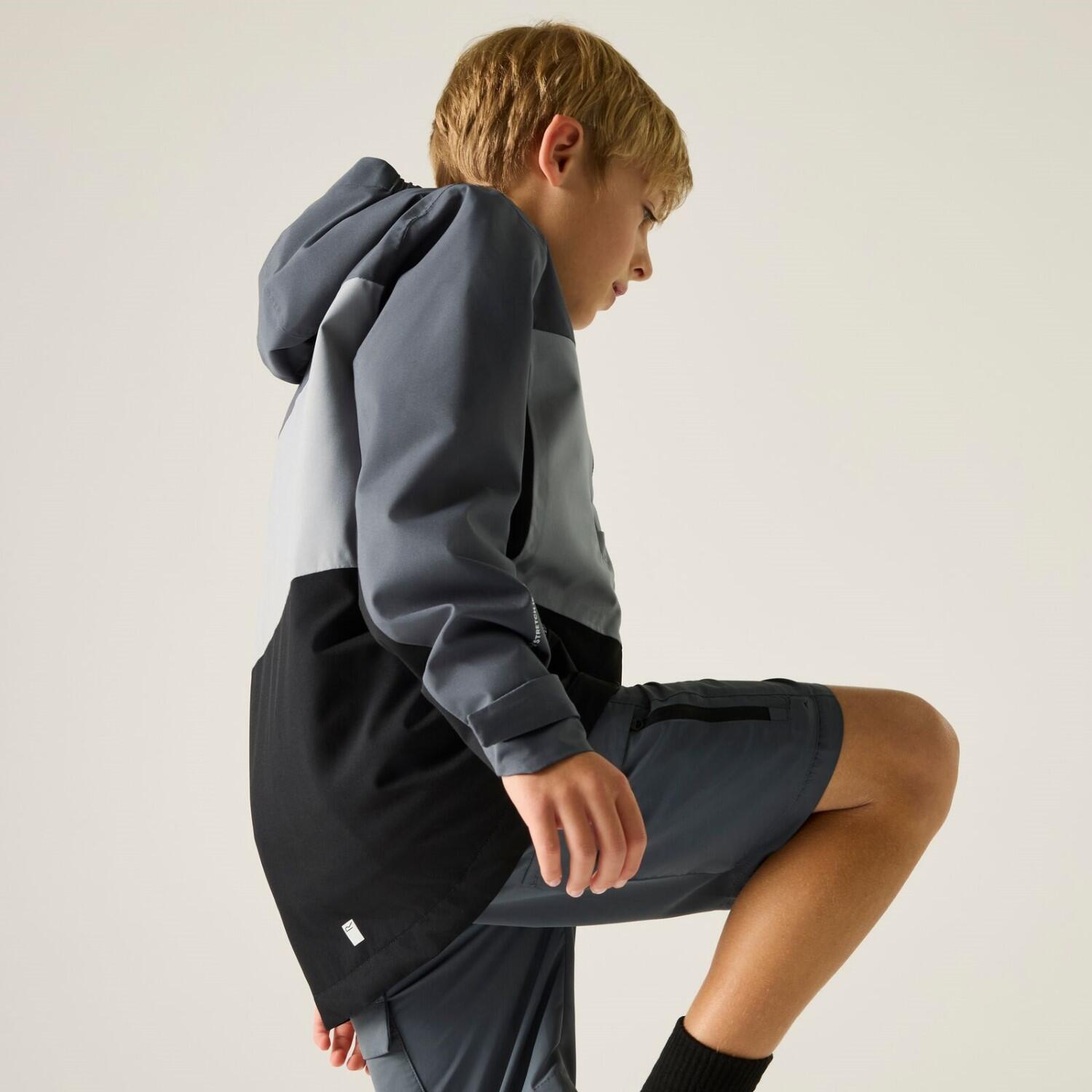 Veste imperméable à capuche à panneaux Highton pour enfants 3/7