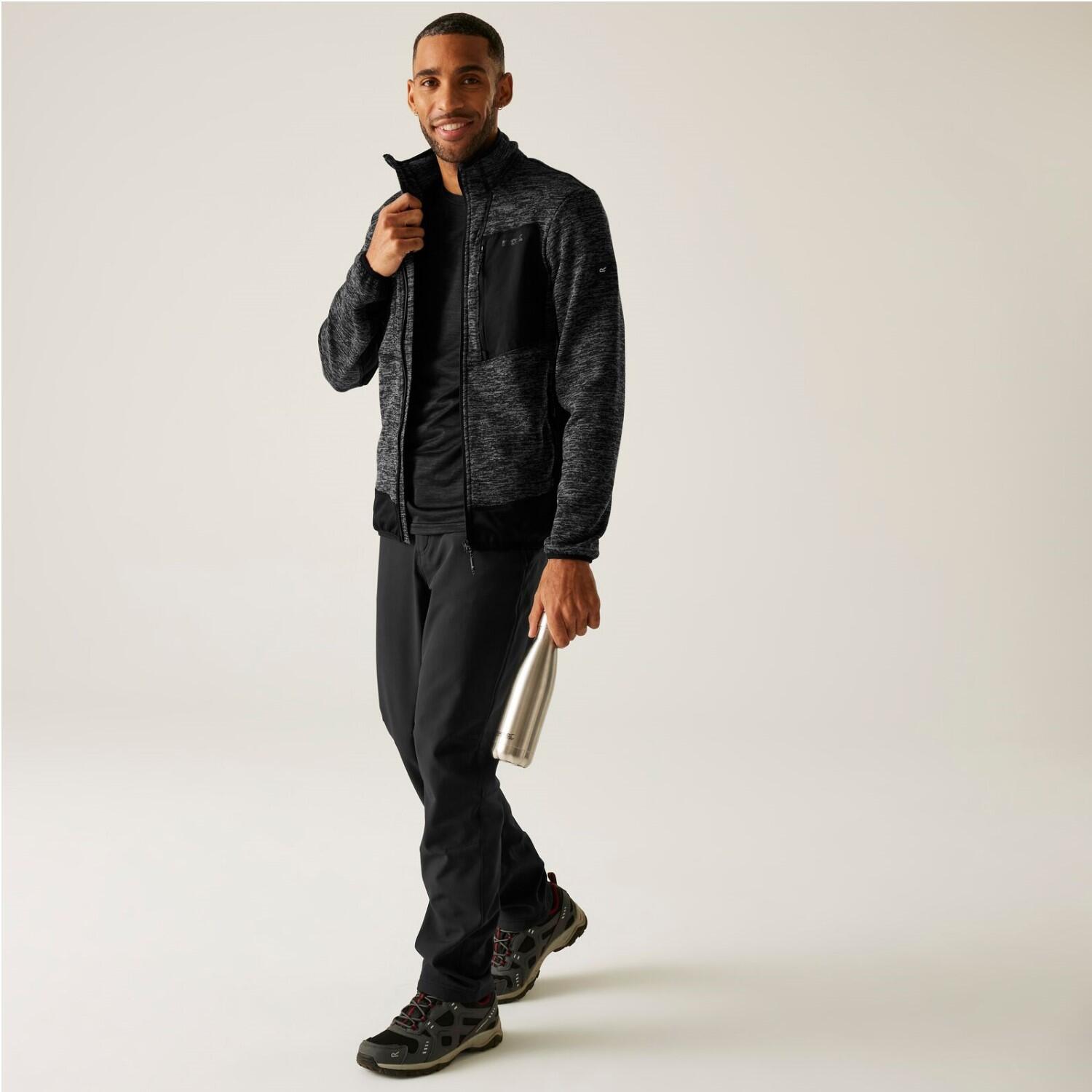 Felpa isolante da uomo Baslinn in stretch con zip completa 2/7