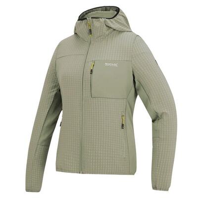 Dames kemilia fleece met capuchon en volledige ritssluiting
