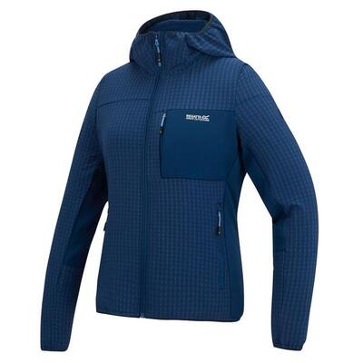 Dames kemilia fleece met capuchon en volledige ritssluiting