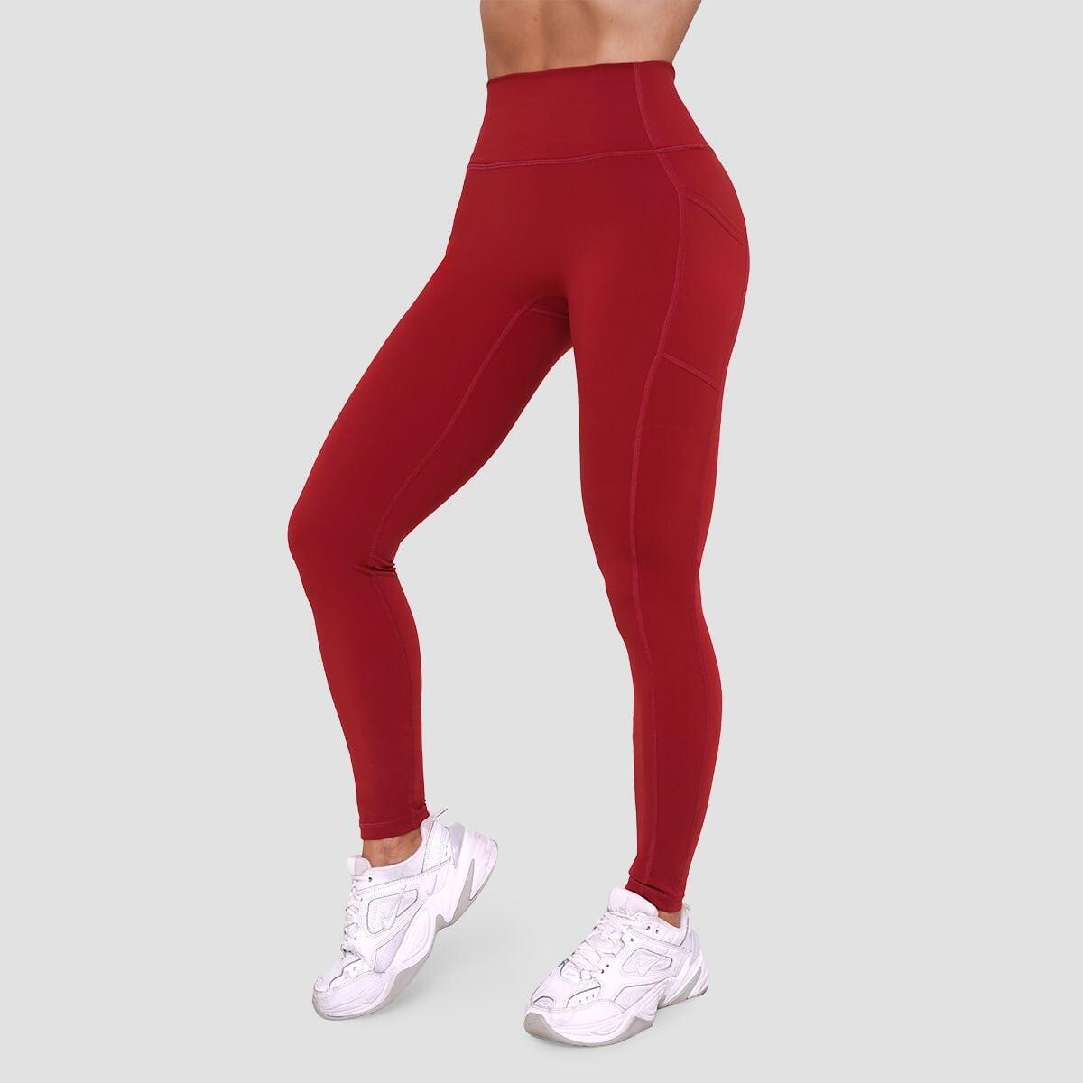 Donna palestra leggings con tasca rossi Ignite 3/6
