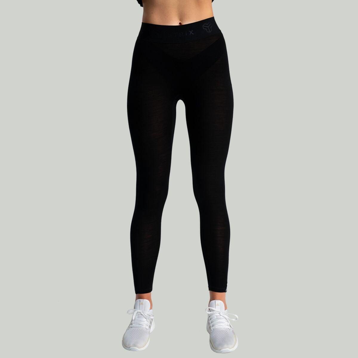Donna sci leggings termici Black MERINO I 1/4