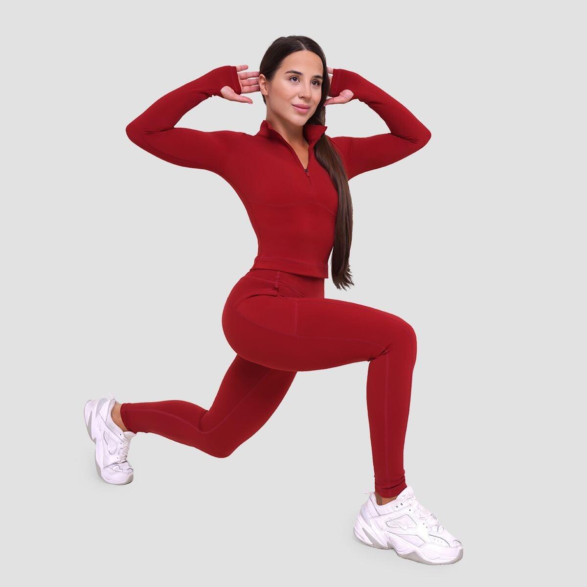 Donna palestra leggings con tasca rossi Ignite 5/6