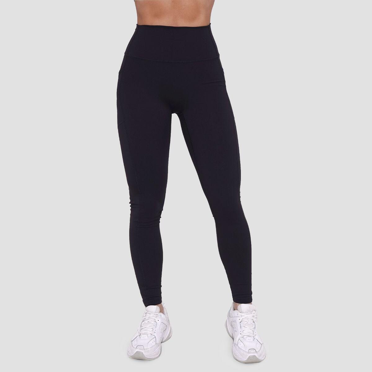 Donna fitness leggings vita alta neri BEAT 4/7