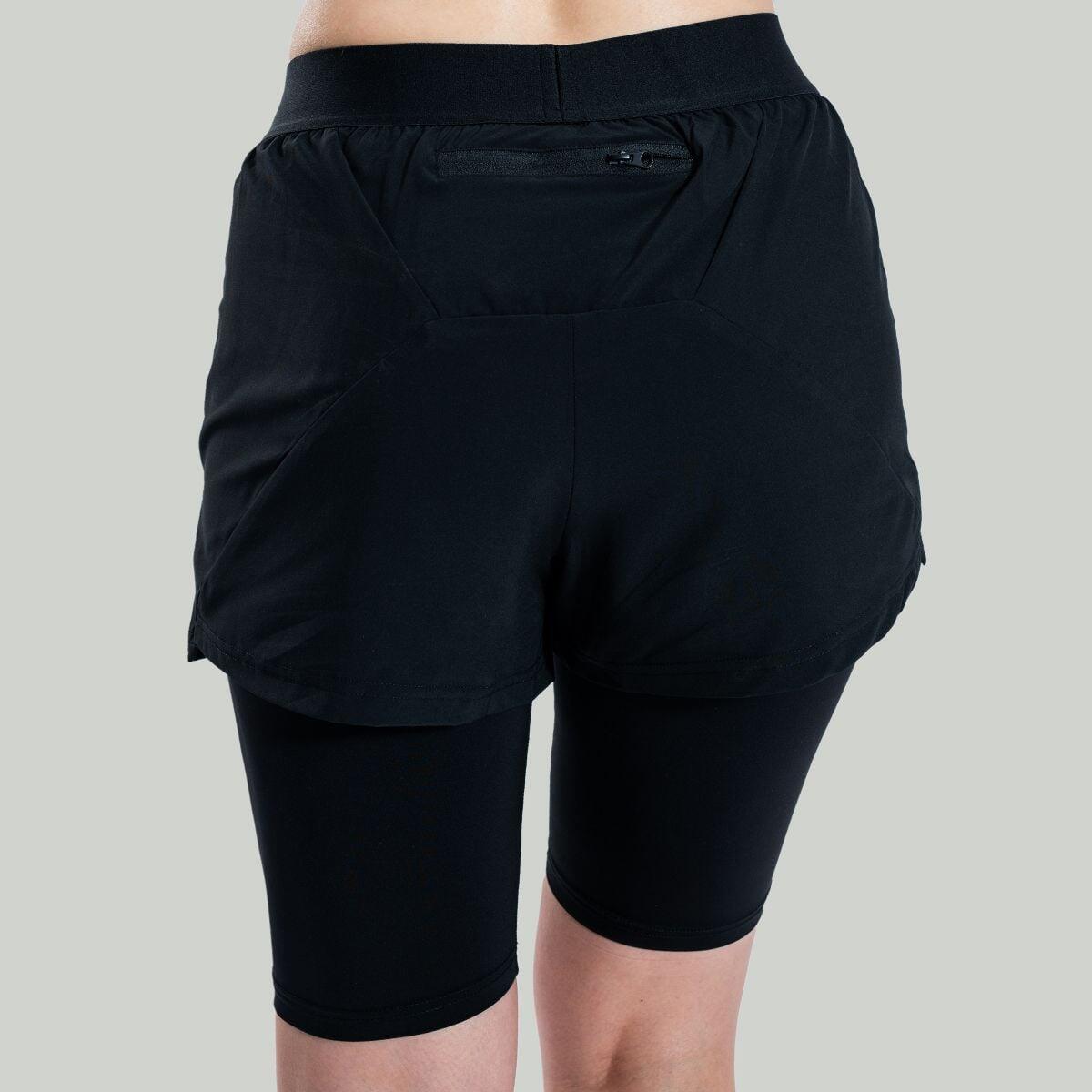 Donna fitness pantaloncini 2in1 Black ULTRA 3/6