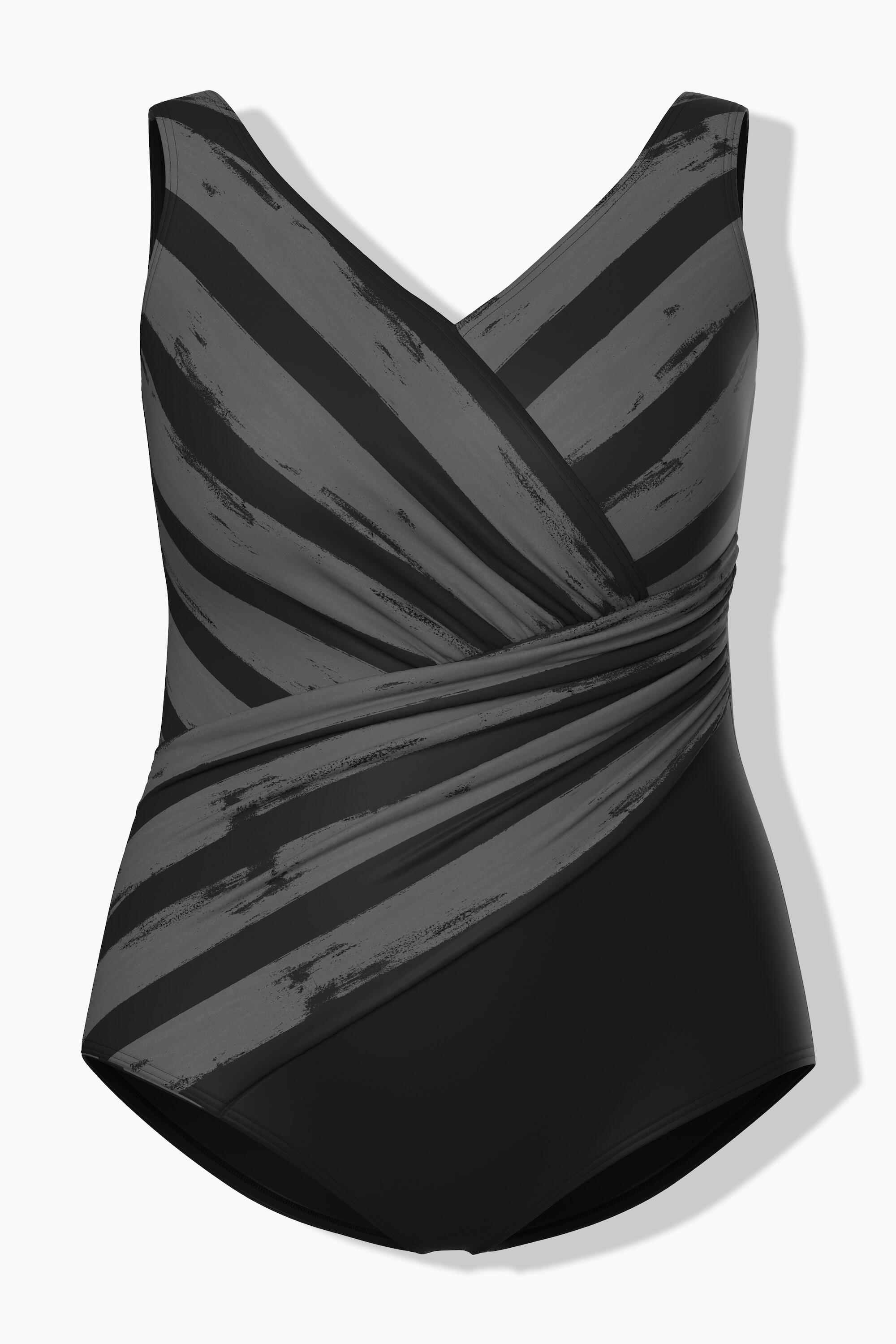Femme Maillot de bain bonnets souples. Drapé et rayures. Matière recyclée 6/7