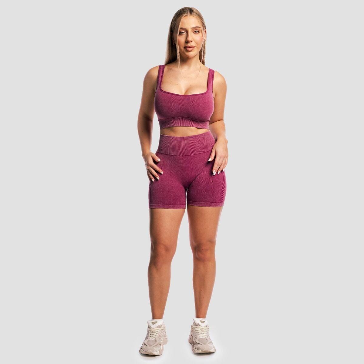 Pantaloncini donna palestra slim rossi Lift Seamless 6/7