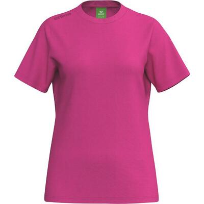Erima ts t-shirt roze - 100% katoen, geribde ronde hals