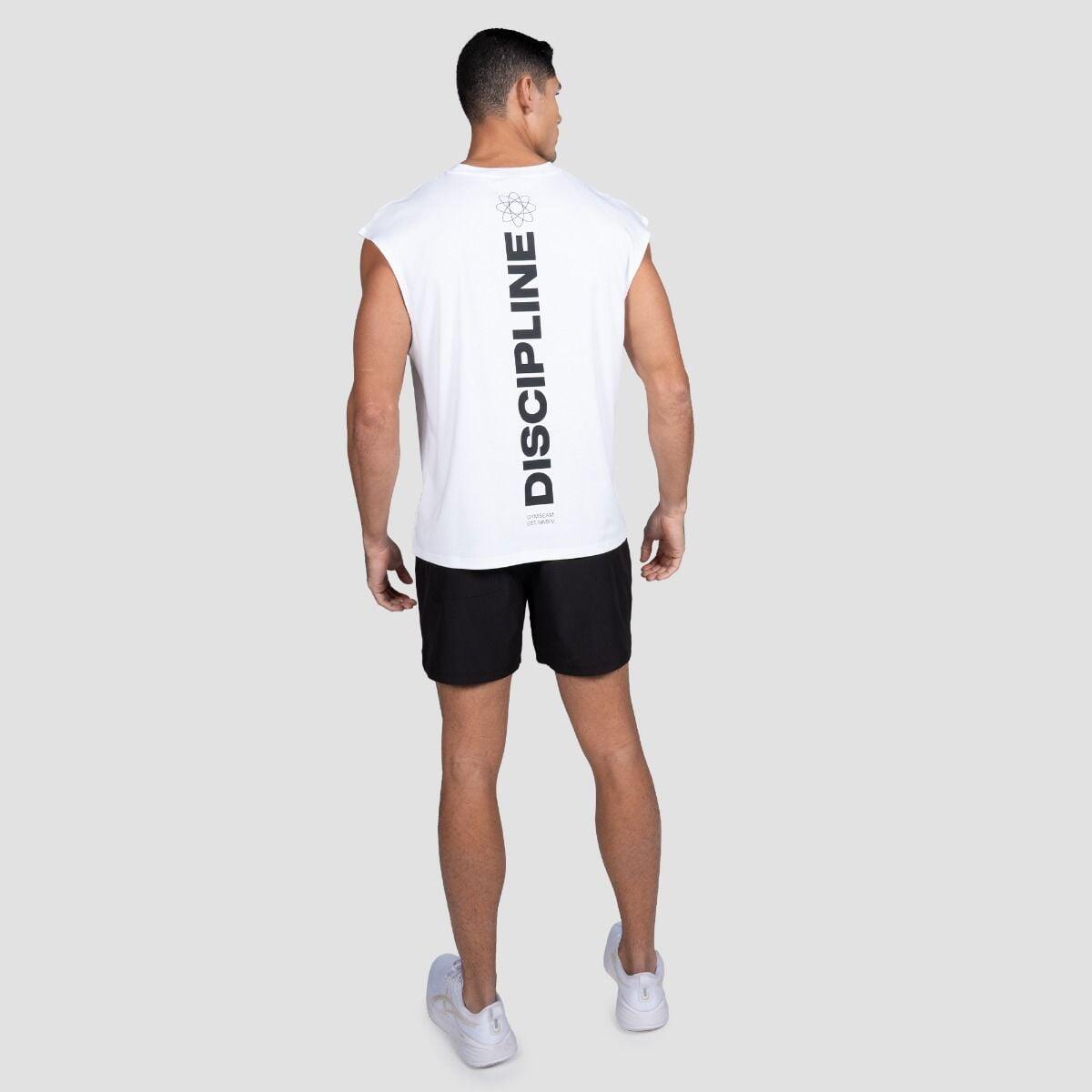 Uomo Fitness canotta traspirante bianca Discipline 5/6