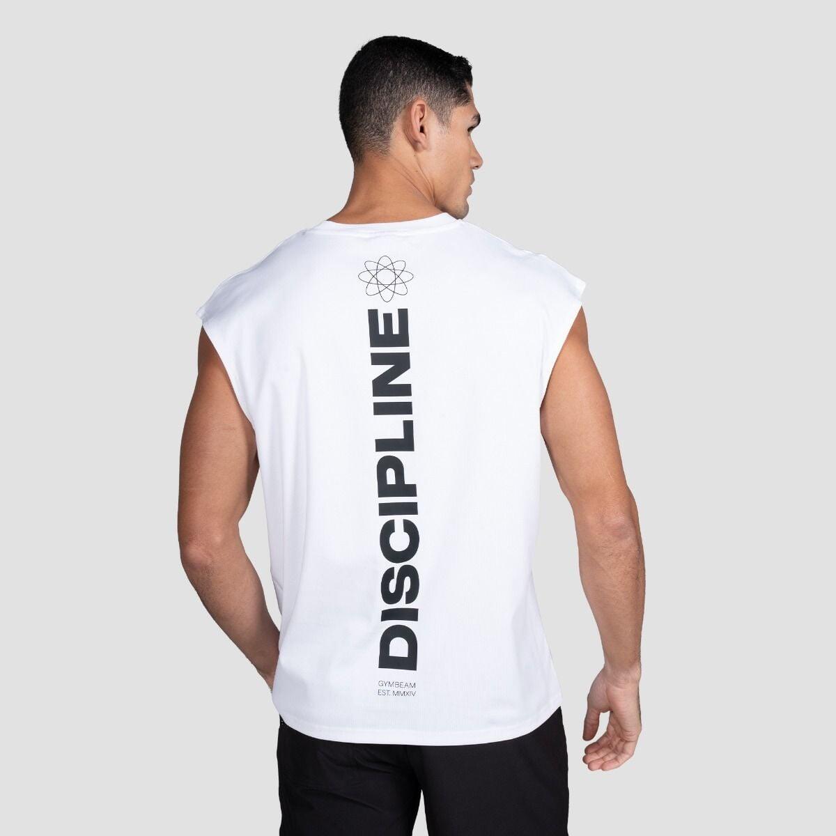 Uomo Fitness canotta traspirante bianca Discipline 1/6