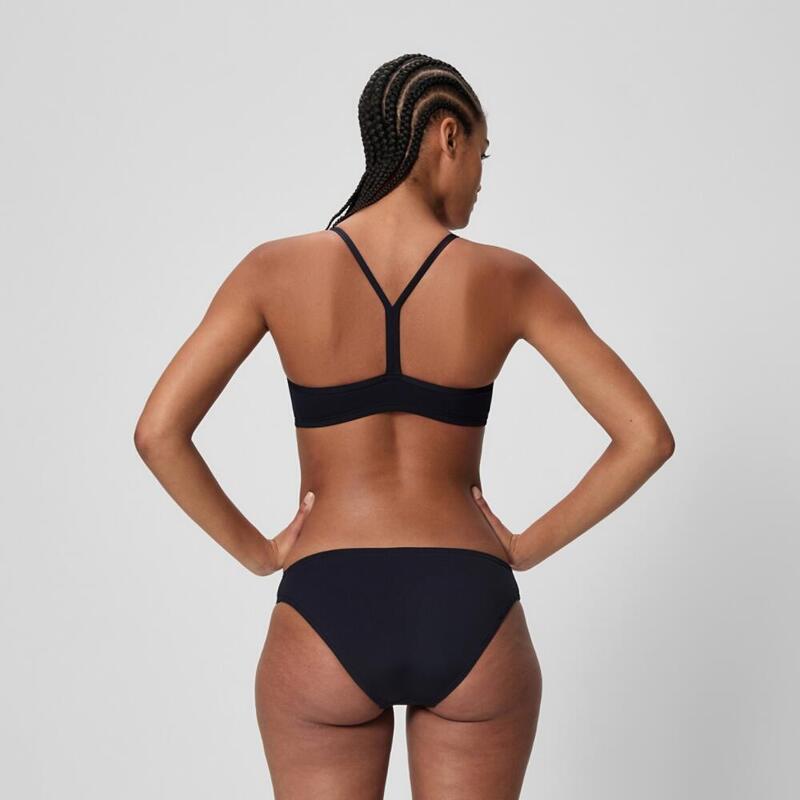 Speedo Dames Bikini Endurance+ Logo Thin Strap Zwart/Wit
