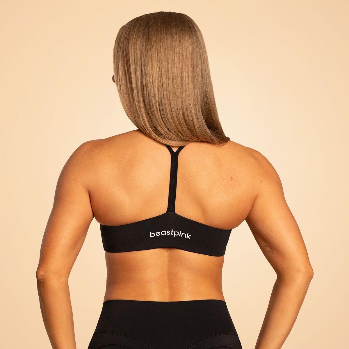 Donna fitness reggiseno sportivo sostegno medio nero Grace 3/6