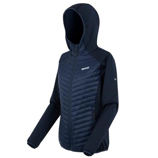 Veste Andreson matelassée hybride extensible à capuche déperlante pour femme