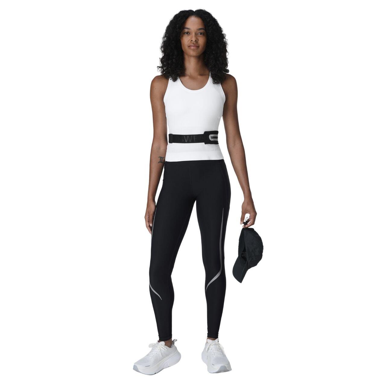 SWEATY BETTY Athlete Crop Seamless Workout Tank Top T-shirt WIT M 3/7