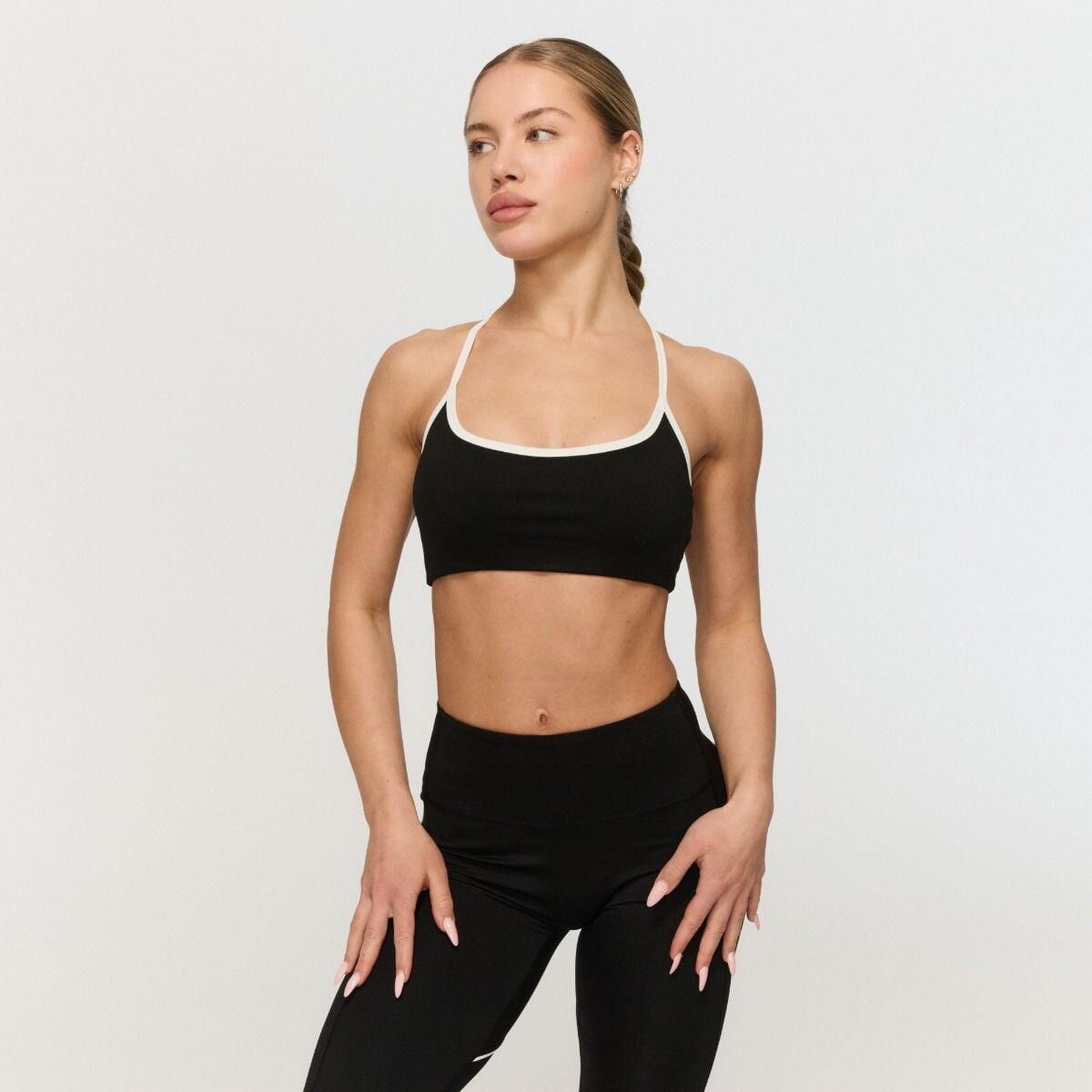 Reggiseno sportivo donna palestra traspirante nero Varsity 6/7