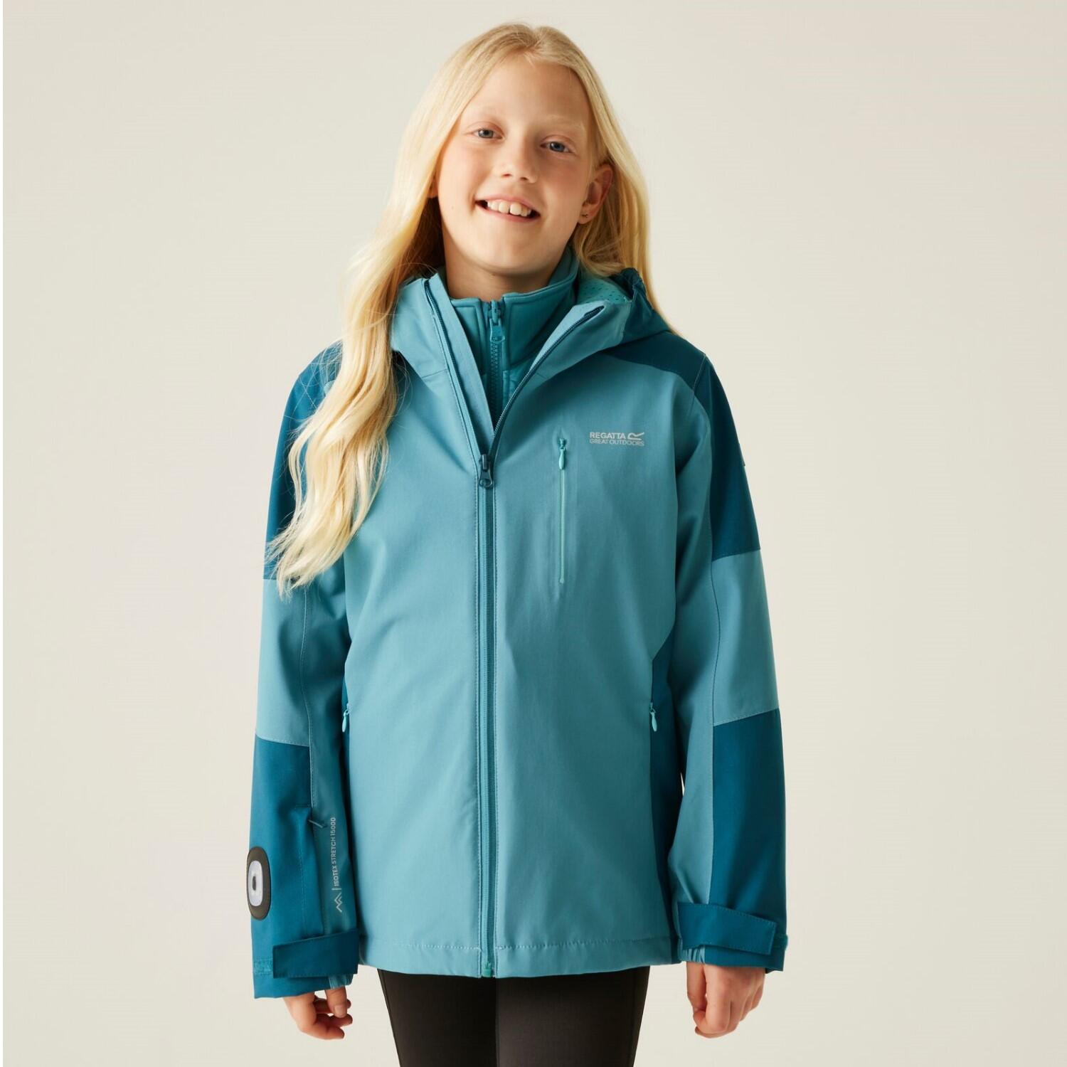 Regatta Trekktain 3 in 1 Jacke für Mädchen Wasserdicht mit Kapuze 2/7