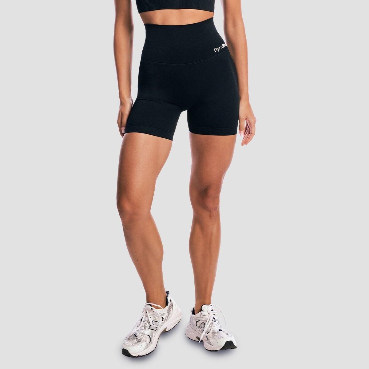 Donna fitness pantaloncini senza cuciture Black GymBabe 3/7