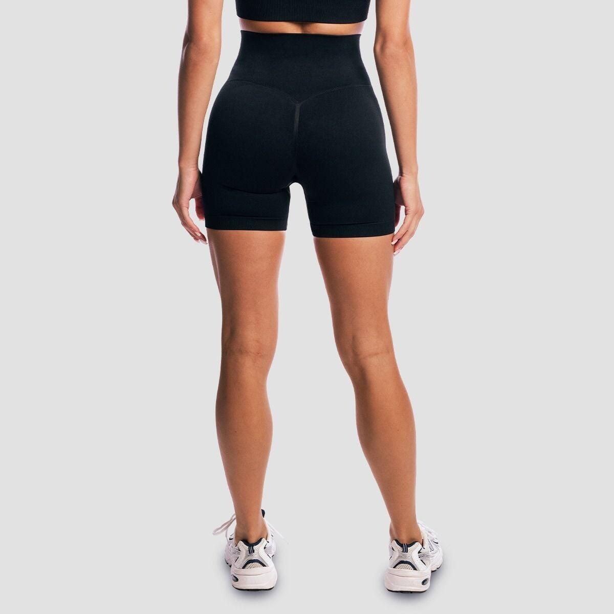 Donna fitness pantaloncini senza cuciture Black GymBabe 5/7