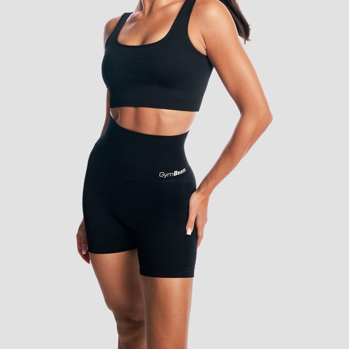 Donna fitness pantaloncini senza cuciture Black GymBabe 6/7