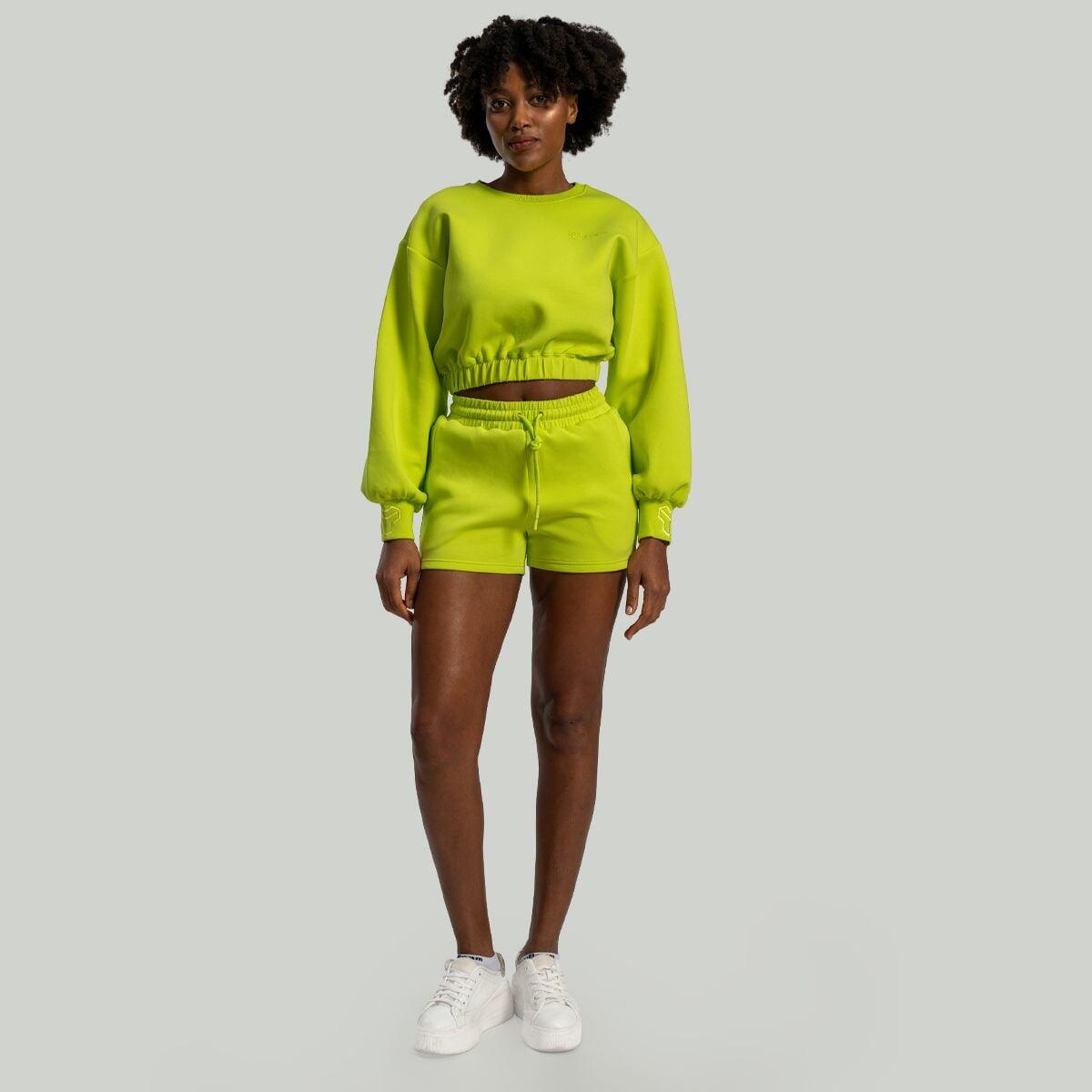 Donna palestra pantaloncini cotone Chartreuse Lunar 3/4
