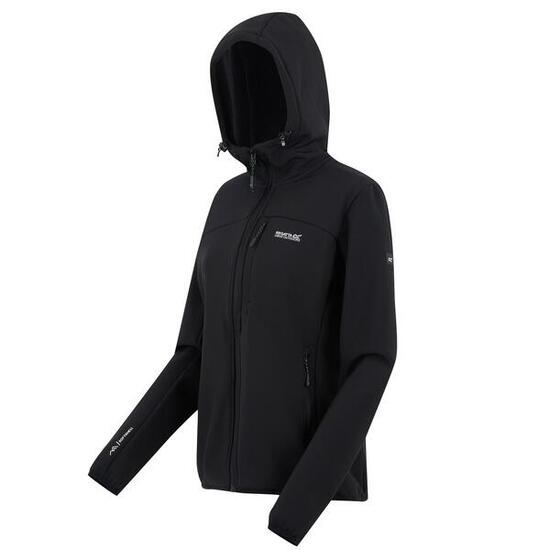 Veste softshell Ossek à capuche déperlante coupe-vent pour femme