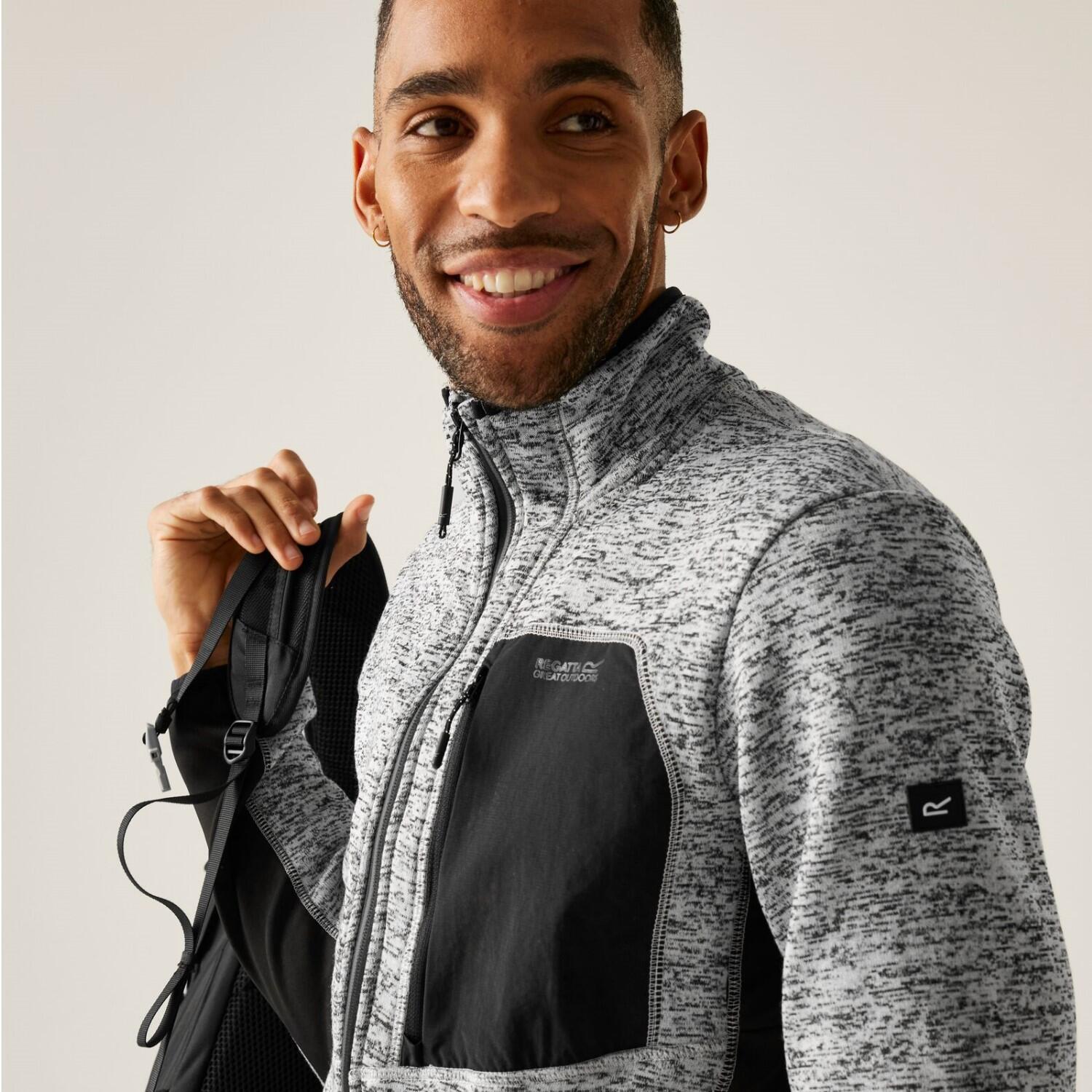 Felpa isolante da uomo Baslinn in stretch con zip completa 2/7