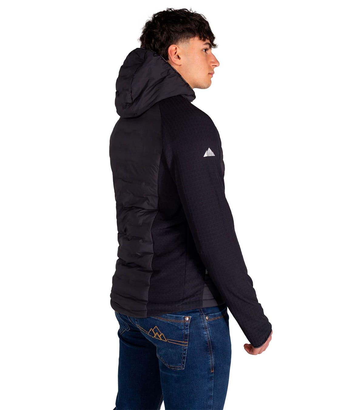 Chaqueta Térmica de Montaña con Capucha Mercurio Hombre Negro 3/3