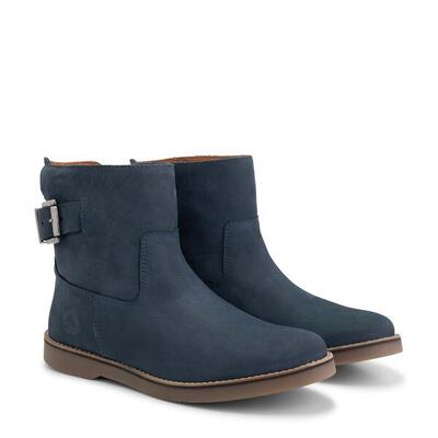Louargat dames - enkellaarsjes - leer - blauw