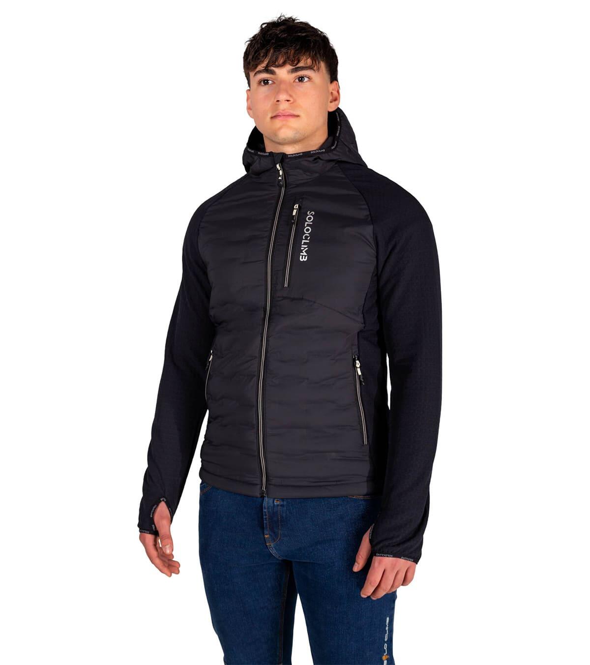Chaqueta Térmica de Montaña con Capucha Mercurio Hombre Negro 2/3