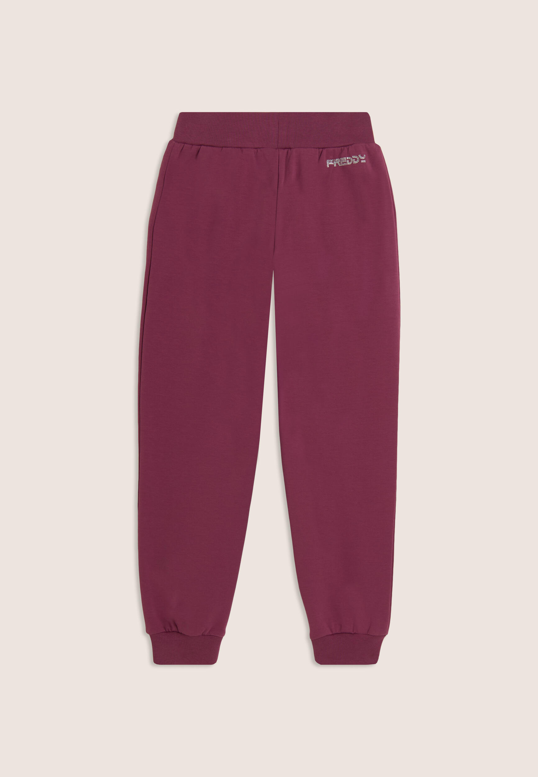 Pantaloni Joggers Junior in cotone con dettagli in strass 2/3