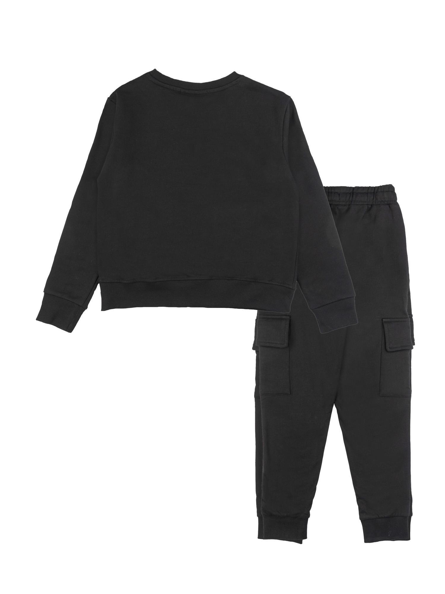 Leone 1947 Nature agasalho de inverno para meninas, gola redonda e calças cargo 4/6