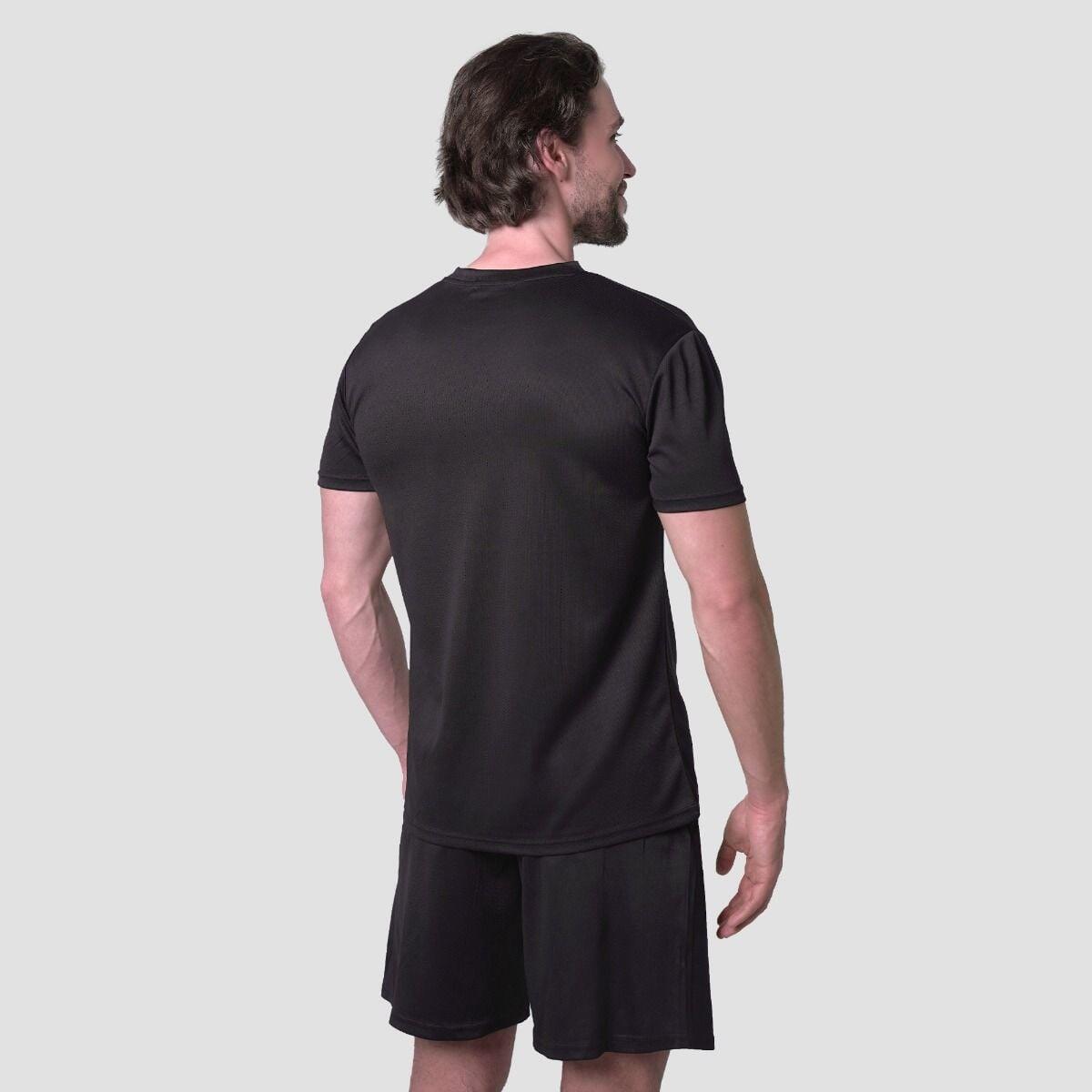 Uomo t-shirt regular fit nera Essence 3/5