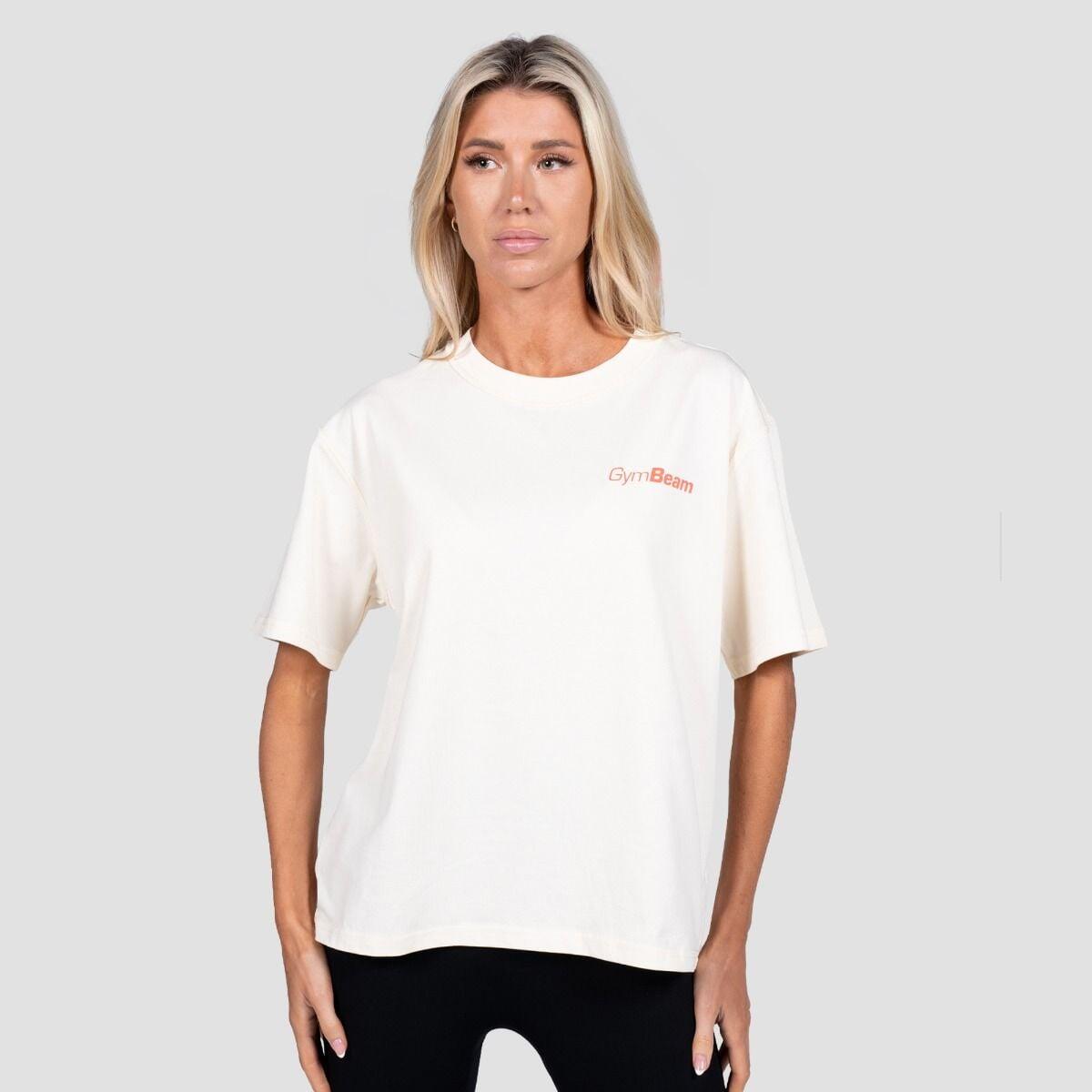 Unisex fitness t-shirt oversize Cream Budapest 4/7