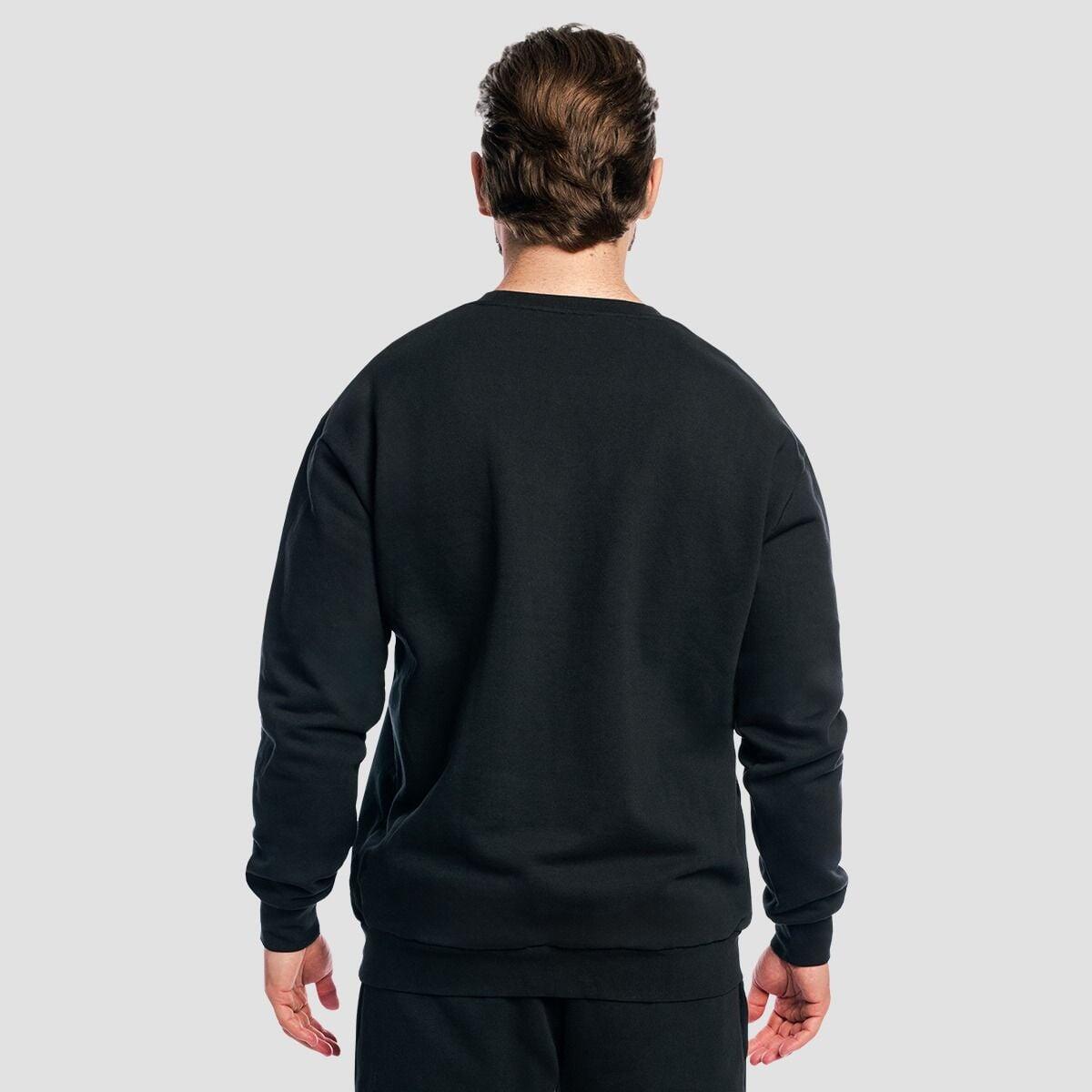 Uomo sollevamento pesi felpa senza cappuccio oversize nera Lifting Society 3/6