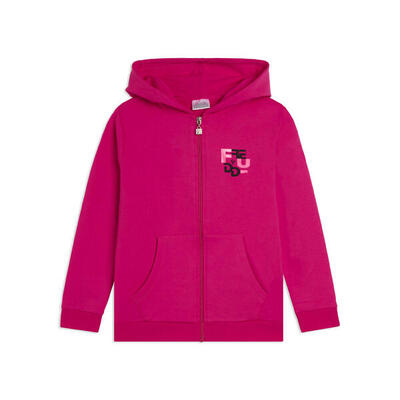 Felpa Junior oversize full-zip con cappuccio e grafica FREDDY