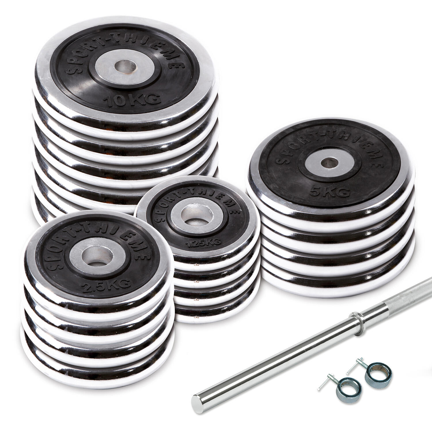 Kit d’haltères longs « Chromé » Unisexe 1/1
