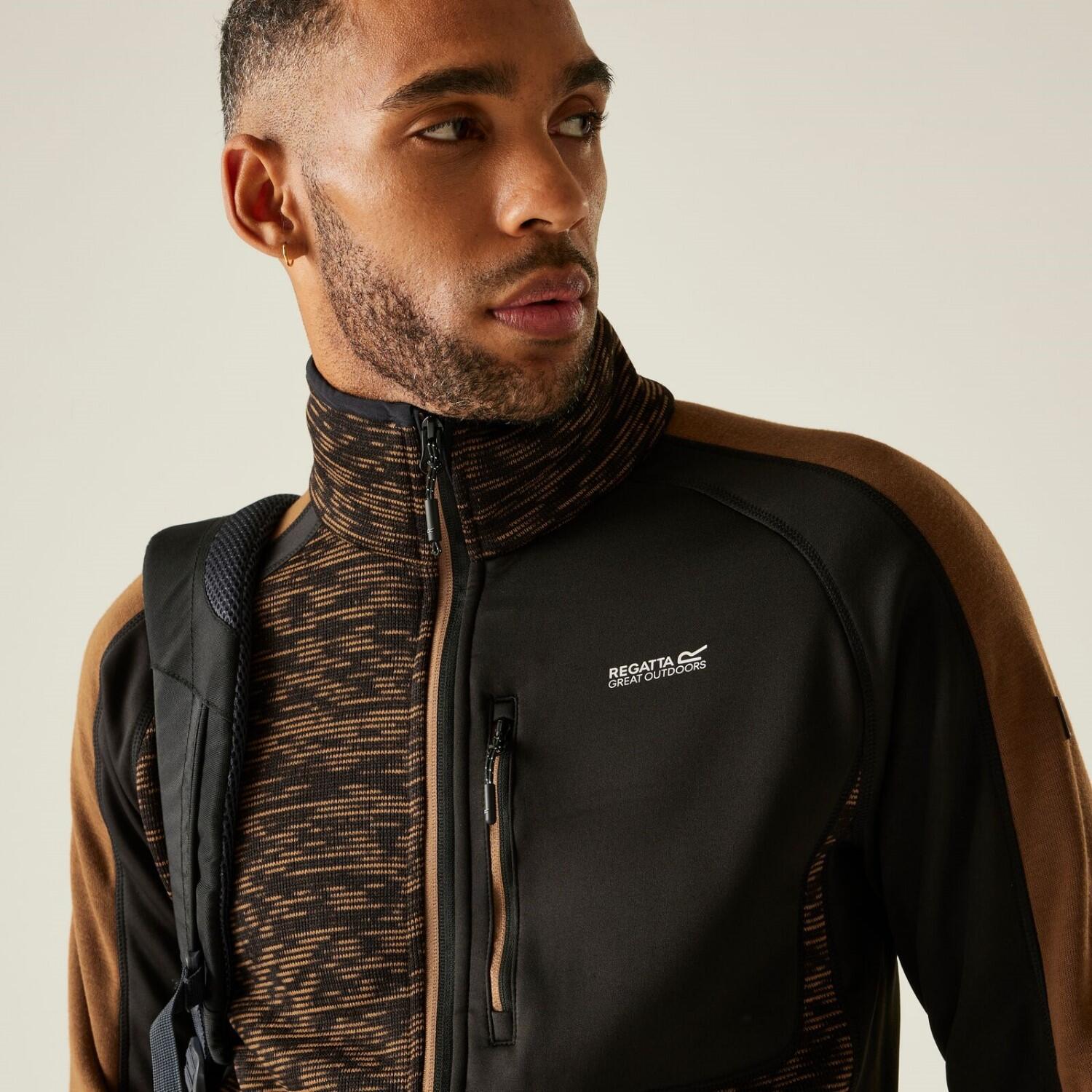 Felpa isolante da uomo Oakar in stretch con zip completa 4/5