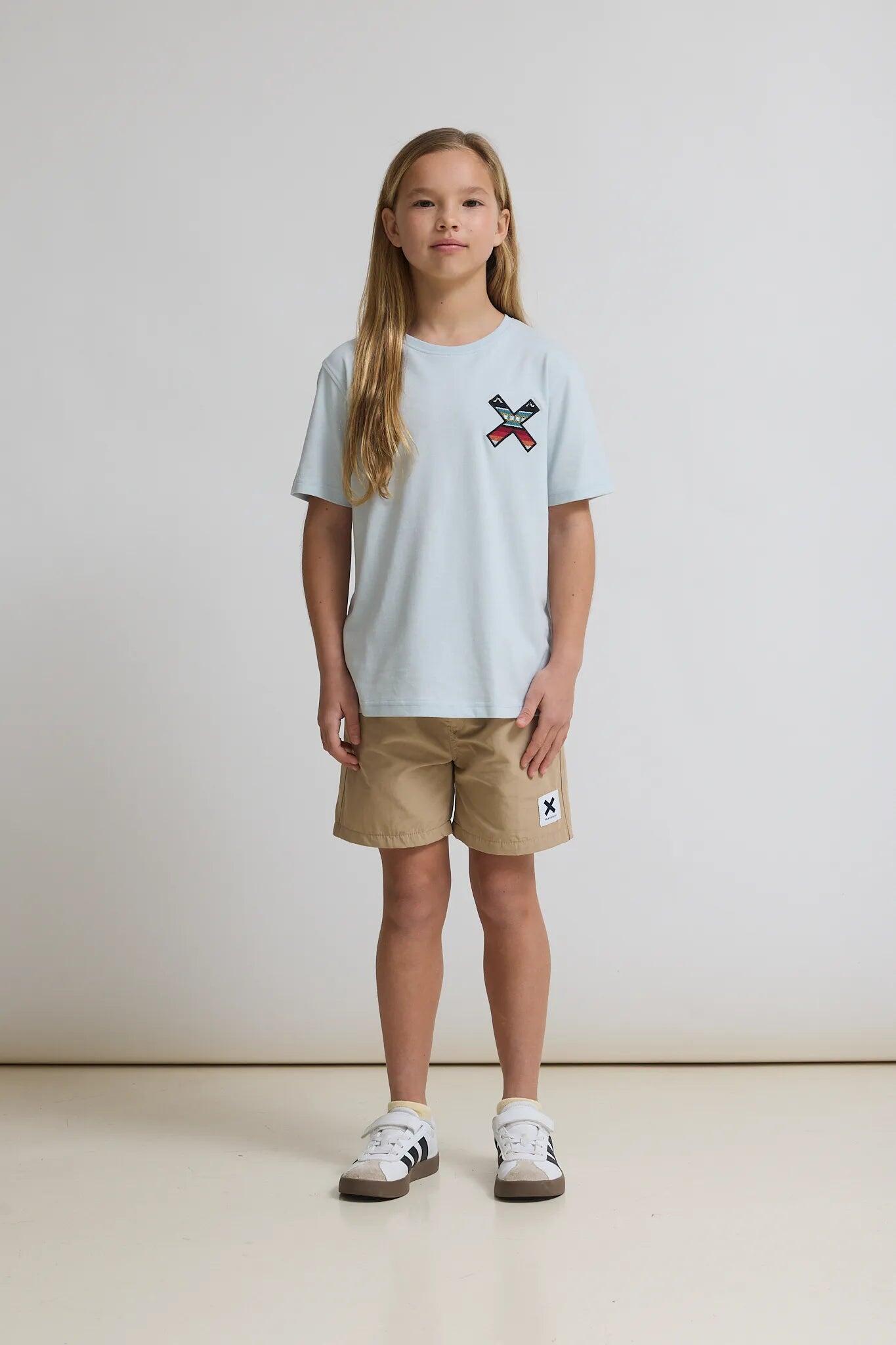 Camiseta Kids Blue Banana Ice Blue de Algodón 100% Orgánico 3/4
