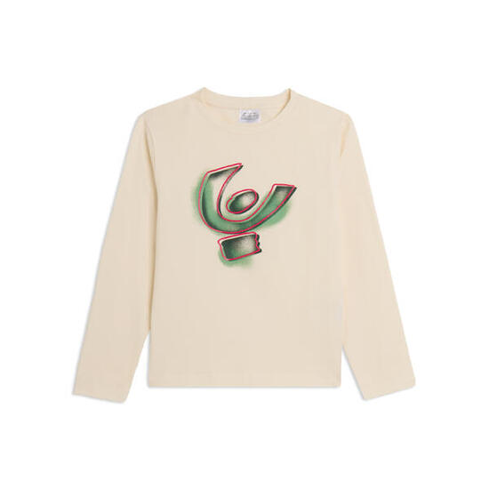 T-shirt Junior à manches longues avec maxi logo effet « spray »