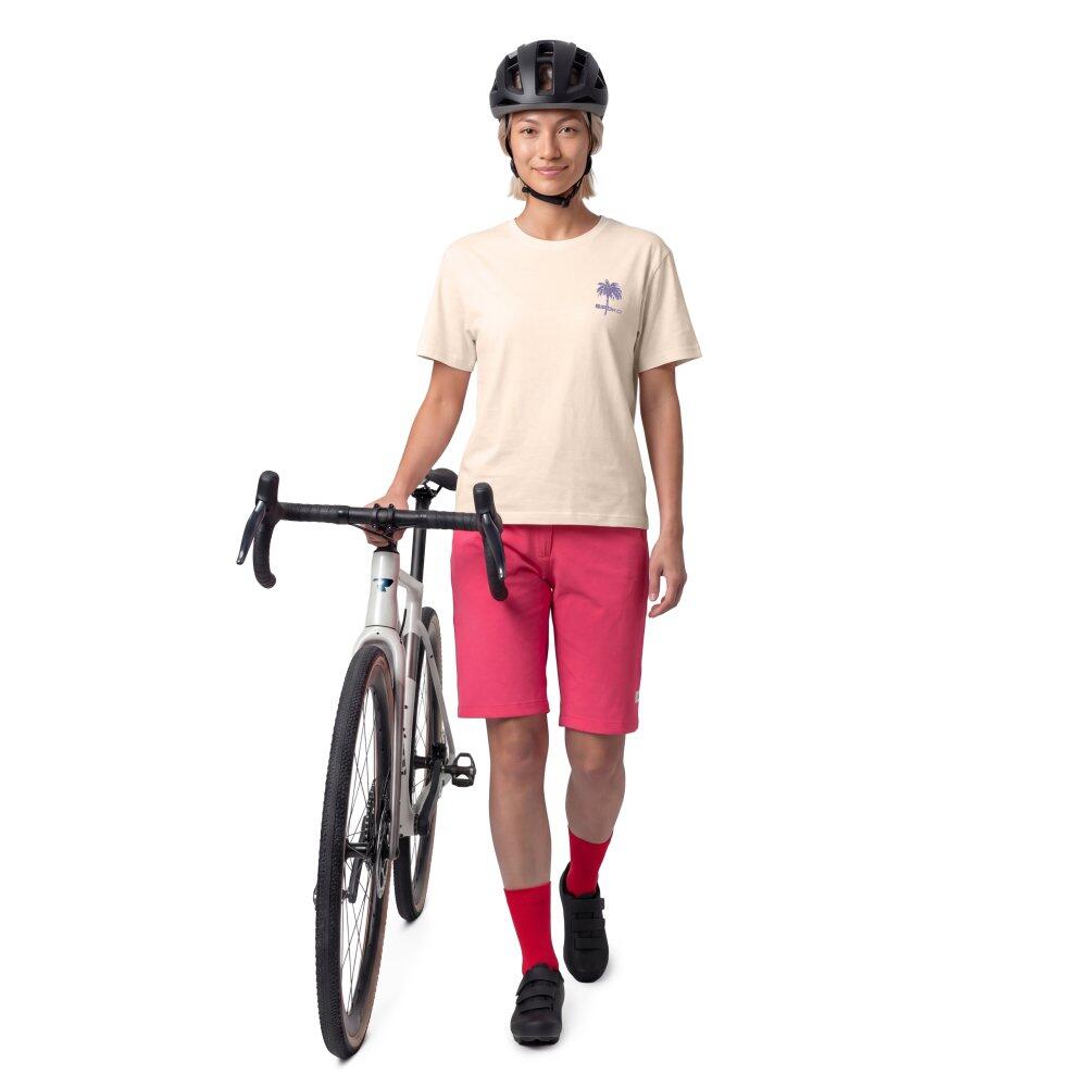 Camiseta de gravel manga corta algodón mujer Chaser-W Sand Beige 3/7